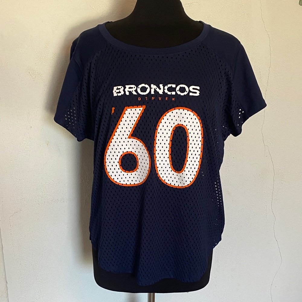 Women’s Nike Denver Broncos Women's Navy Mesh Top Size M NWT